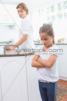 Mother and daughter after an argument