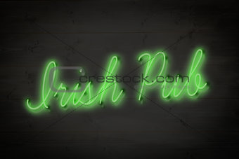 Composite image of irish pub sign