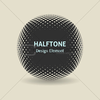 Halftone design element