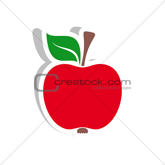 Red apple label