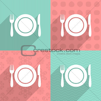 Menu icon on colorful backgrounds