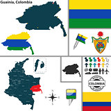 Map of Guainia, Colombia