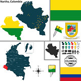 Map of Narino, Colombia