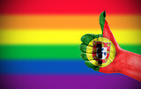 Concept photo - Positive attitude of Portugal for LGBT community