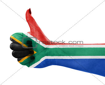 Flag of Republic of South Africa on hand