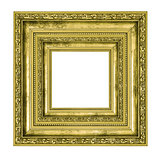 richly decorated golden square frame 