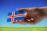 Small flag of Iceland 