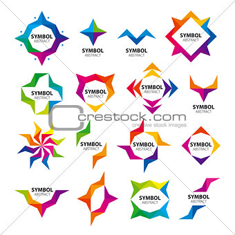 large set of abstract vector logos of the modules