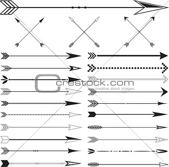 Vector Arrow Clip art Set on White Background
