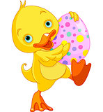 Easter Duckling Carry Egg