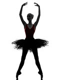 young woman ballerina ballet dancer dancing silhouette