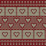 Fabric line background pattern with love heart