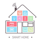 smart home outline icon