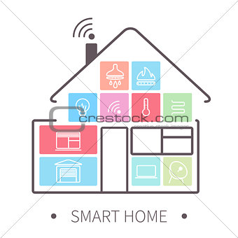 smart home outline icon