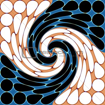Abstraction decorative spiral