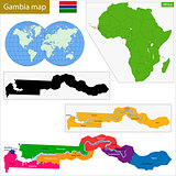 The Gambia map