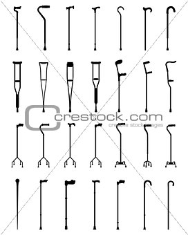 sticks and crutches