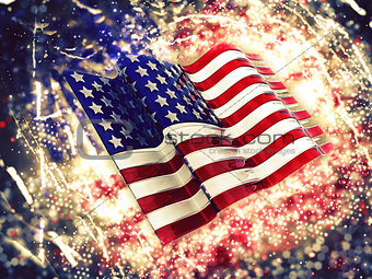 Sparkly American flag background