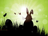Easter bunny silhouette 