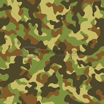 Woodland Camouflage Seamless Pattern