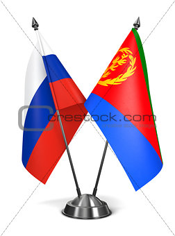 Russia and Eritrea - Miniature Flags.
