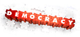 Democracy - Word on Red Puzzles. 