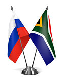 Russia and South Africa - Miniature Flags.