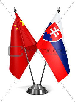 China and Slovakia - Miniature Flags.