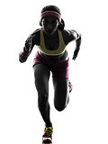 woman runner running silhouette