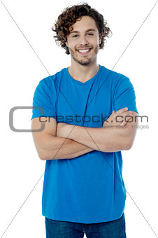Stylish young  guy posing confidently