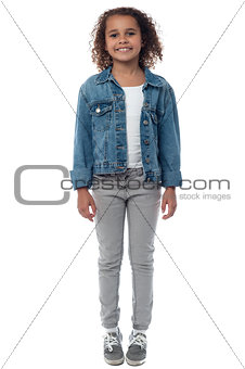 Little fashionable girl posing