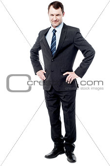 Full length portrait of businessman