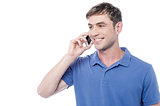 Casual man calling on the cell phone