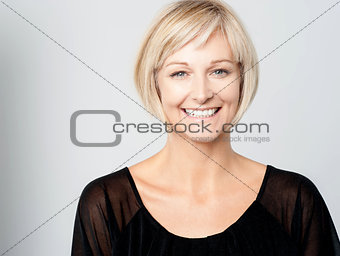 Portrait of smiling middle aged woman