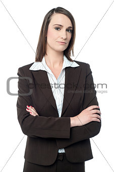 Business manager posing with her arms crossed