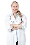 Beautiful female doctor smiling