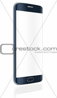 Smartphone edge with blank screen 