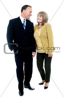 Senior couple posing together