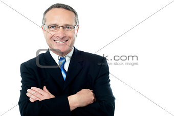 Senior businessman posing with confidence