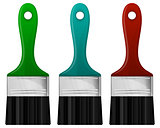 Paint brush in 3 color
