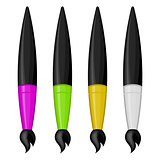 Paint brush in 4 color