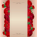 Background with red carnations