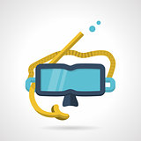 Snorkeling mask flat vector icon
