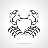 Crab black line vector icon
