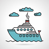 Steamer flat style vector icon