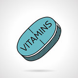 Vitamins pill flat style vector icon