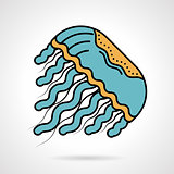 Jellyfish flat style vector icon