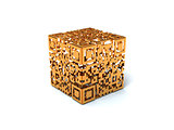 Gold QR cube