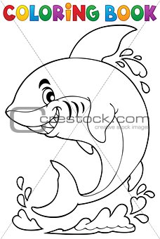 Coloring book with shark theme