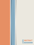 Simple brochure with orange blue and white stripes